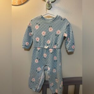 Carter's Blue and Pink Floral Bodysuit